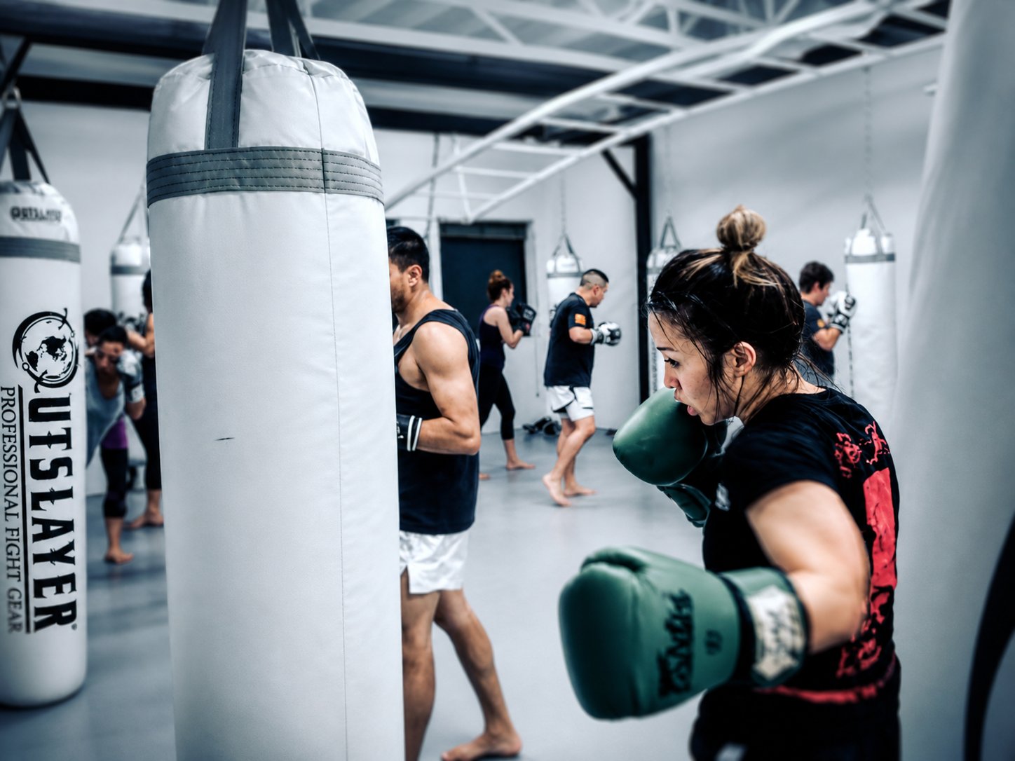 Boxing and Muay Thai kickboxing class at Ramona MMA Center
